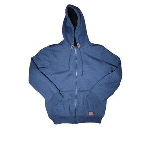 Buffalo By David Bitton Mens Sherpa Lined Full Zip Hoodie XL Navy 60% Cotton 40%